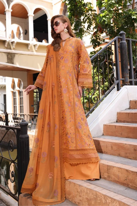 PREMIUM LAWN 3PC EMBROIDERED DRESS EMBROIDERED DUPATTA D-552