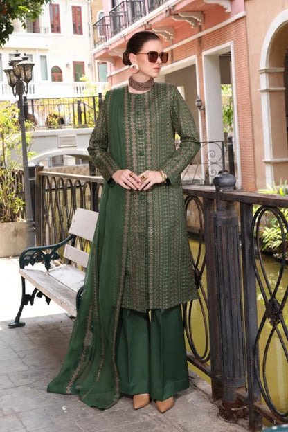 PREMIUM LAWN 3PC EMBROIDERED DRESS EMBROIDERED DUPATTA D-554