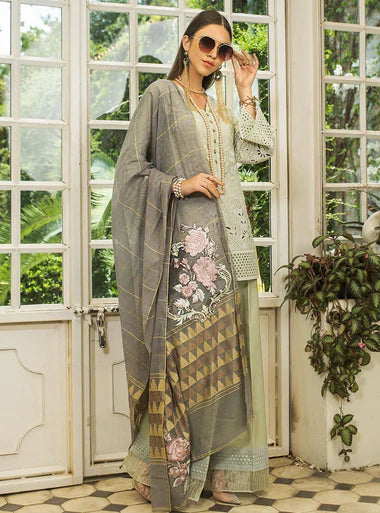 D-3B BLUSH TALES LUXURY CHIKANKARI FESTIVE PREMIUM LAWN COLLECTION