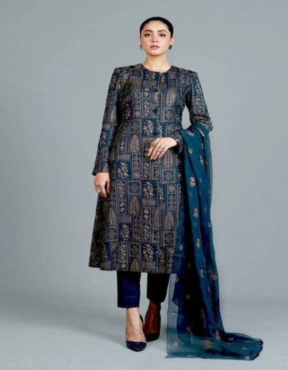 EMBROIDERED 3PC UNSTITCHED PREMIUM LAWN DRESS WITH CHIFFON EMBROIDERED DUPATTA D-508