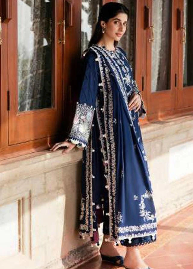 PREMIUM LAWN 3PC EMBROIDERED DRESS EMBROIDERED dupatta D-940