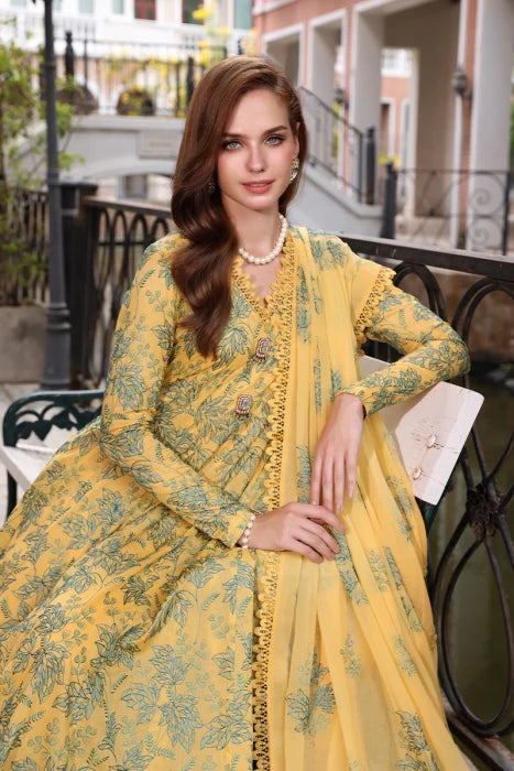 PREMIUM LAWN 3PC EMBROIDERED DRESS EMBROIDERED DUPATTA D-556