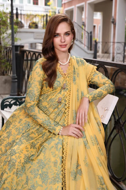 PREMIUM LAWN 3PC EMBROIDERED DRESS EMBROIDERED DUPATTA D-556