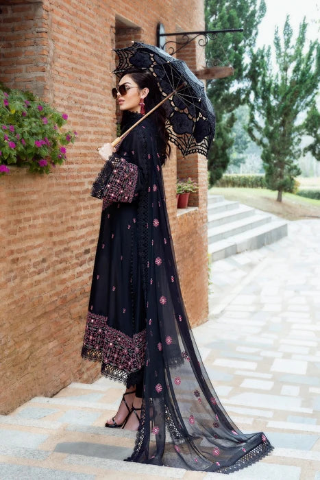 PREMIUM LAWN 3PC EMBROIDERED DRESS EMBROIDERED DUPATTA D-523