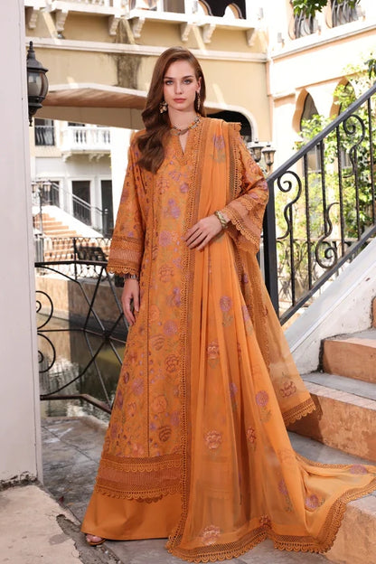 PREMIUM LAWN 3PC EMBROIDERED DRESS EMBROIDERED DUPATTA D-552