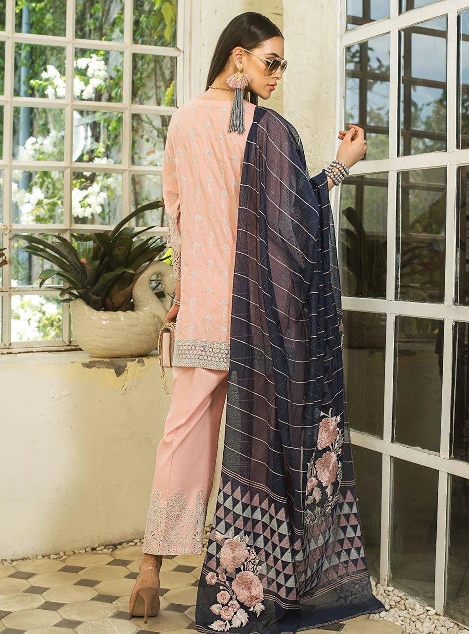 D-3A BLUSH TALES LUXURY CHIKANKARI FESTIVE PREMIUM LAWN COLLECTION