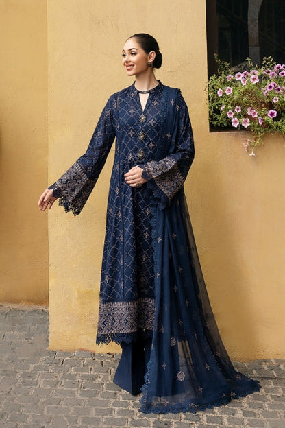 PREMIUM LAWN 3PC EMBROIDERED DRESS EMBROIDERED DUPATTA D-530