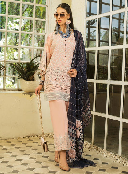 D-3A BLUSH TALES LUXURY CHIKANKARI FESTIVE PREMIUM LAWN COLLECTION